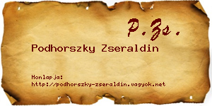 Podhorszky Zseraldin névjegykártya